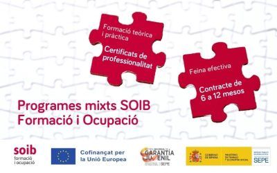Información y ofertas para alumnado-trabajador de los programas mixtos SOIB Formació i Ocupació