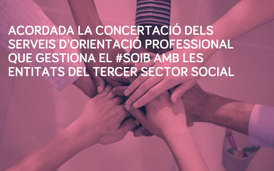 Consell de Govern: acordada la concertación de los servicios de orientación profesional que gestiona el SOIB con las entidades del tercer sector social