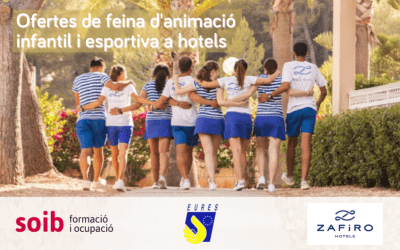Zafiro Hotels cerca 30 monitors i monitores infantils i 10 monitors i monitores d’esports per treballar la temporada d’estiu 2023 a Mallorca i Menorca
