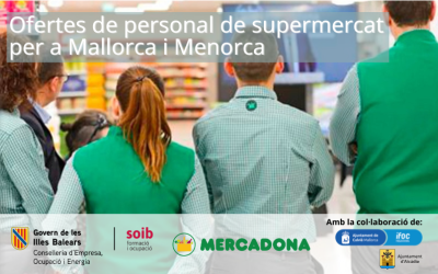 Mercadona ofereix 150 llocs de feina de personal de supermercat per a diferents zones de Mallorca i Menorca