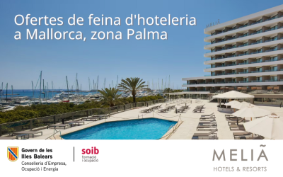 Melià Hotels & Resorts ofrece 38 puestos de trabajo para hoteles en la zona de Palma