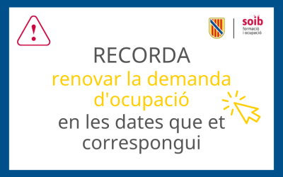 Tota la informació sobre com renovar («segellar») la demanda d’ocupació
