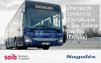 La empresa de transportes Sagalés ofrece 50 puestos de trabajo de conducción de autobuses en Santa Eulària des Riu (Eivissa)