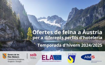 Ampliat termini! Ofertes SOIB – EURES del sector d’hoteleria per fer feina a Àustria a la temporada d’hivern 2024-2025