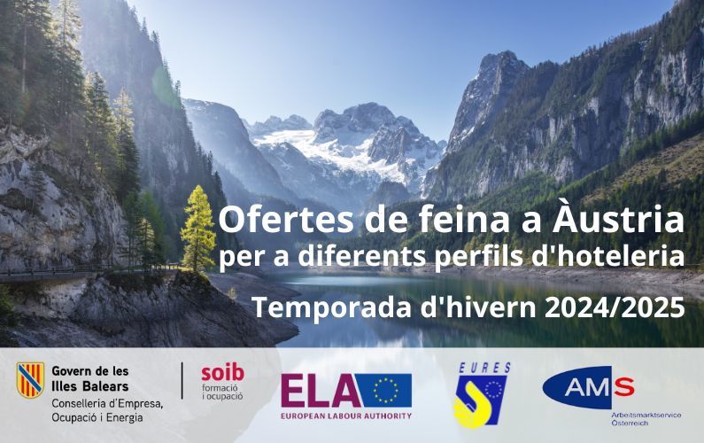 Ofertes SOIB – EURES del sector d’hoteleria per fer feina a Àustria a la temporada d’hivern 2024-2025