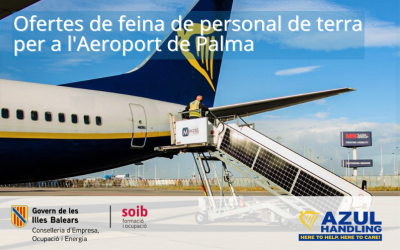 Azul Handling ofrece 250 puestos de trabajo de diferentes perfiles profesionales para el Aeropuerto de Palma