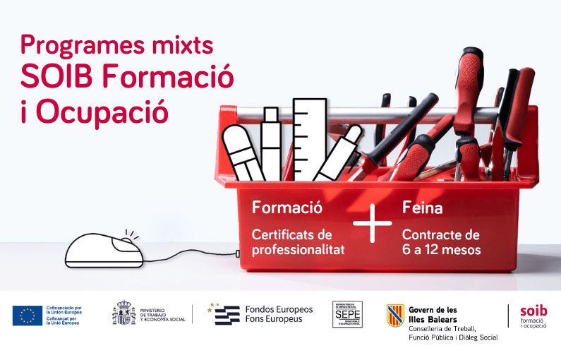 Informació i accés a les ofertes per a alumnat-treballador per als programes mixts SOIB Formació i Ocupació