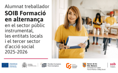 Informació i ofertes per a alumnat treballador del programa SOIB Formació en alternança en el sector públic instrumental, les entitats locals i el tercer sector d’acció social 2025-2026