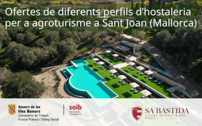 Finca Sa Bastida Luxury Retreat & Spa ofereix diferents llocs i perfils professionals per fer feina al seu hotel ubicat entre Sant Joan i Sineu, km. 0,8