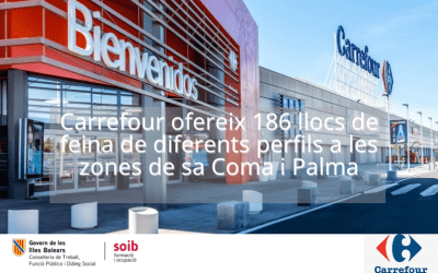 Carrefour ofereix 186 llocs de feina de diferents perfils per als centres de sa Coma i Palma