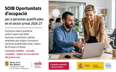 El Govern aprova una nova convocatòria per fomentar la contractació de persones qualificades al sector privat