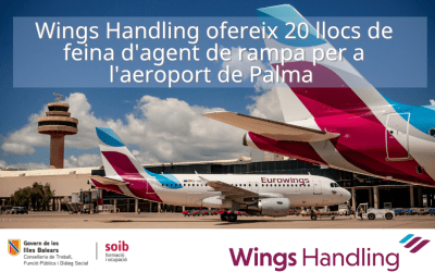 Wings Handling cerca 20 agents de rampa per treballar a l’aeroport de Palma.